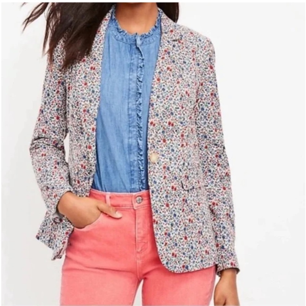 NWOT LOFT Ditzy Floral Blazer